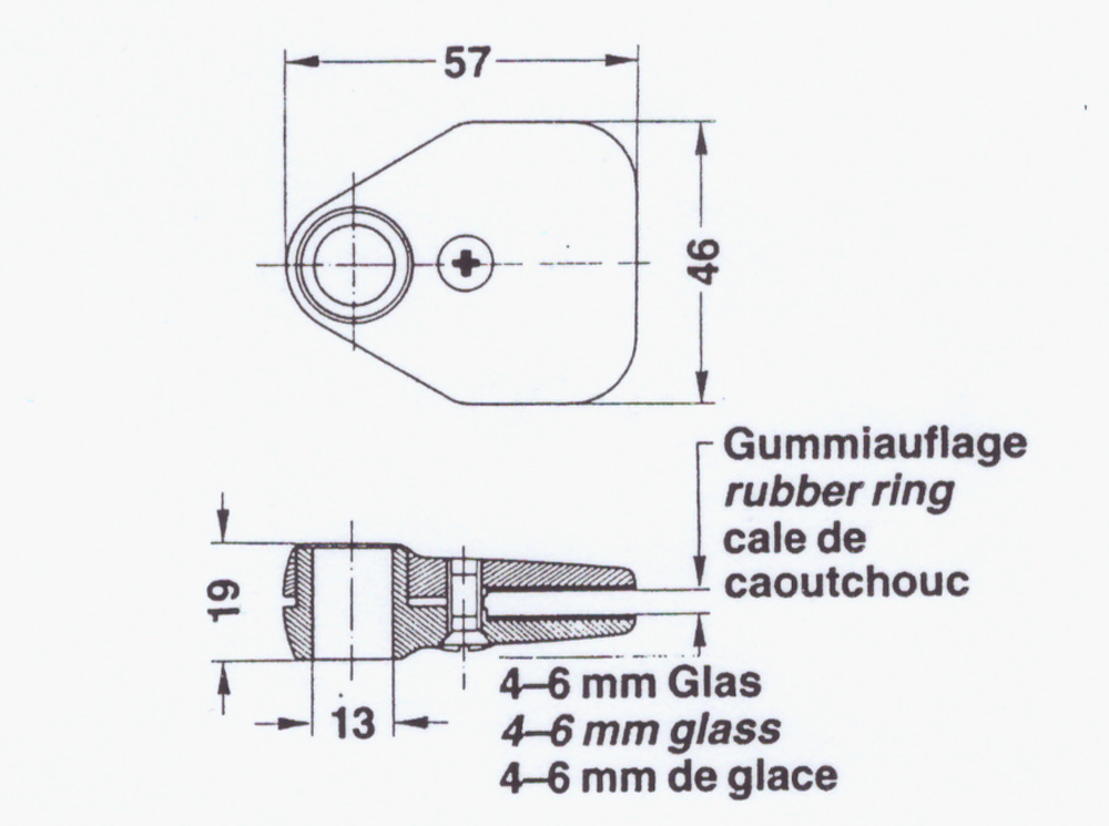 Glashalter Typ 7001 / Klemme