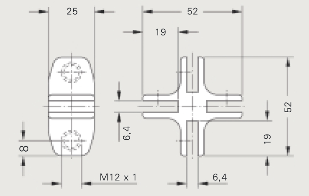 Glass connector type 7001 / cross holder