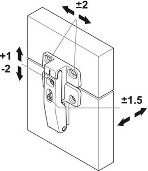 Middle hinges Type 3495 for Senso and Free fold3674